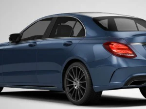 mercedes-benz c-class amg w205 2017 hq 3D Model