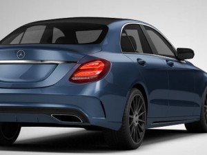 mercedes-benz c-class amg w205 2017 hq 3D Model