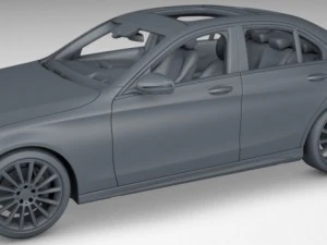 mercedes-benz c-class amg w205 2017 hq 3D Model