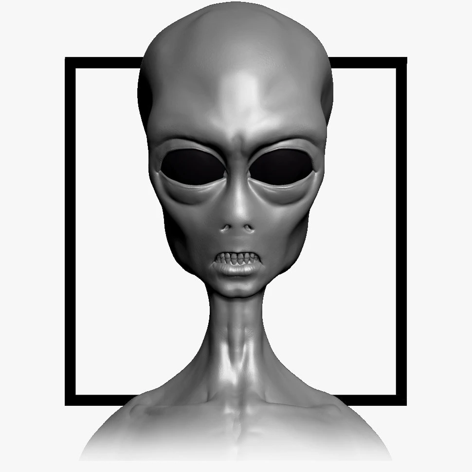 alien grey classic 3D Model .c4d .max .obj .3ds .fbx .stl .blend 