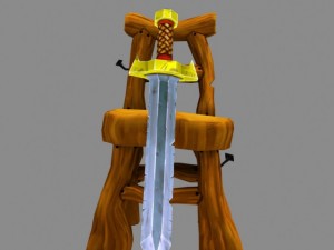chair and sword 3D Model