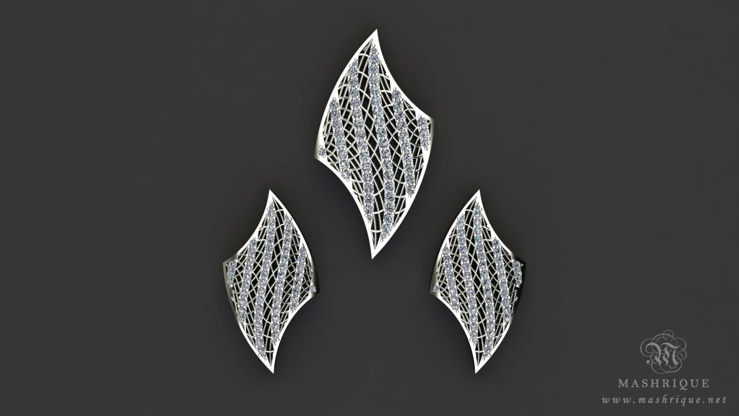 mashrique pandent 001 with earrings 3D Print Model .c4d .max .obj .3ds .fbx .stl .blend 