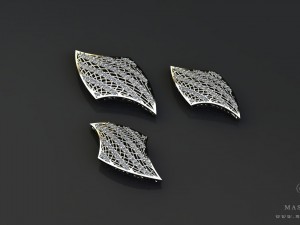 mashrique pandent 001 with earrings Modello di stampa 3D
