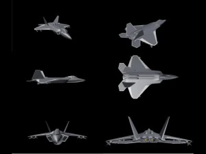 lockheed f22 raptor 3D Model