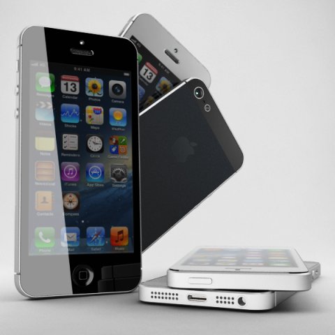 apple iphone 5 3D Модель .c4d .max .obj .3ds .fbx .stl .blend 