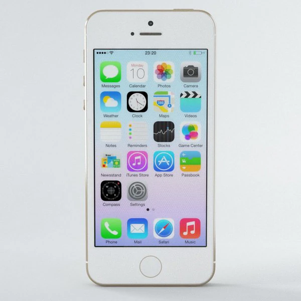 apple iphone 5s gold 3D Model .c4d .max .obj .3ds .fbx .stl .blend