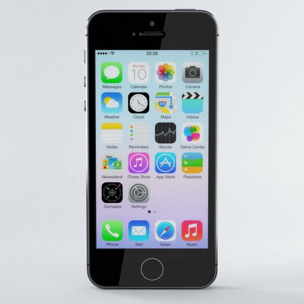 apple iphone 5s space grey 3D Model .c4d .max .obj .3ds .fbx .stl .blend