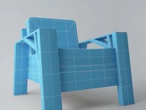 안락 의자 목수 3D 모델
