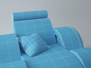 modern sofa 1x 3D Модель