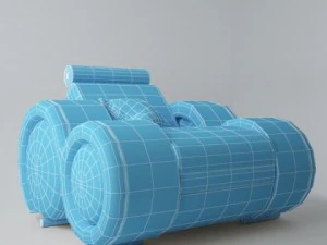 modern sofa 1x 3D Model
