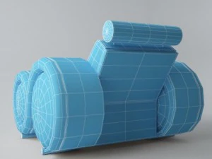 modern sofa 1x 3D Model