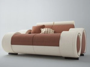 modern sofa 2x 3D Model