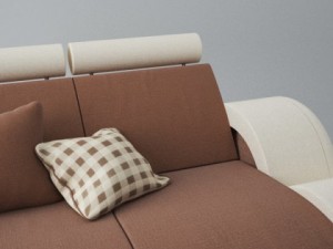modern sofa 2x 3D Model