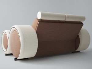 modern sofa 2x 3D Model