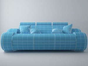 modern sofa 3x 3D 모델
