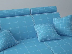 modern sofa 3x 3D Model