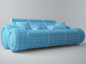 modern sofa 3x 3D 모델