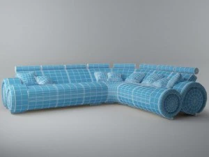 modern sofa 6x 3D Model