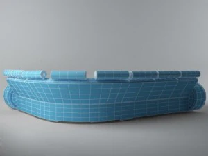 modern sofa 6x 3D Model