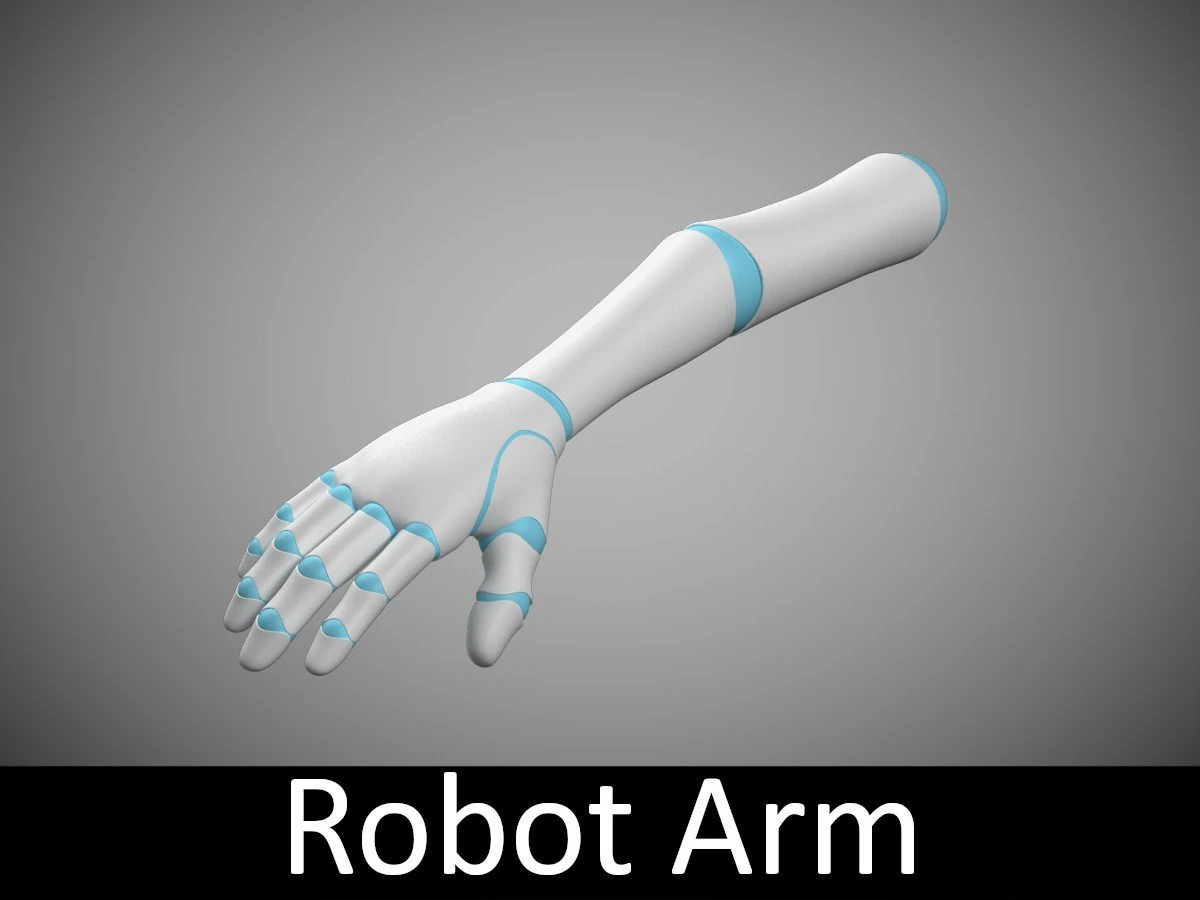 robot arm 3D Model .c4d .max .obj .3ds .fbx .stl .blend 