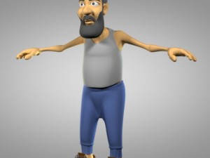 cartoon old man 3D Модель