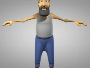 cartoon old man 3D Model