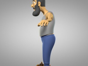 cartoon old man 3D Модель