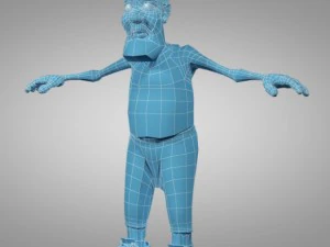 cartoon old man 3D Model