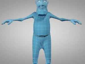 cartoon old man 3D Model