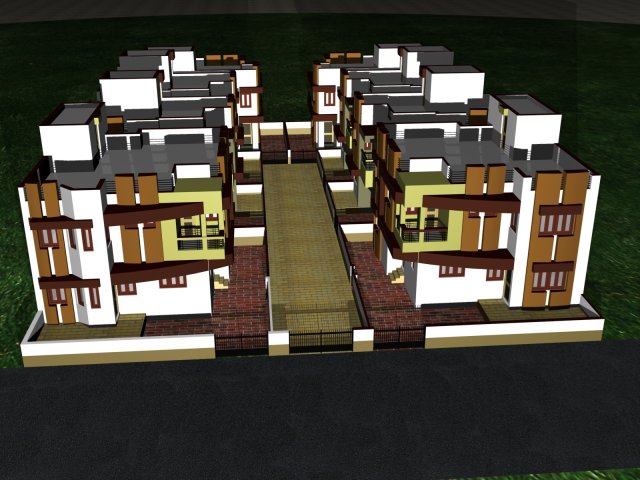 residencial scheme 3D-Modell .c4d .max .obj .3ds .fbx .stl .blend 