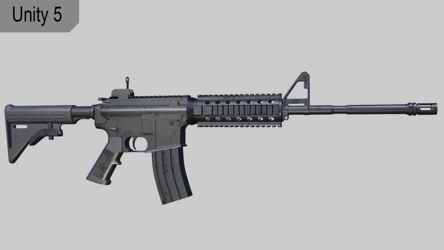 m4a1 assault rifle 3D Model .c4d .max .obj .3ds .fbx .stl .blend 