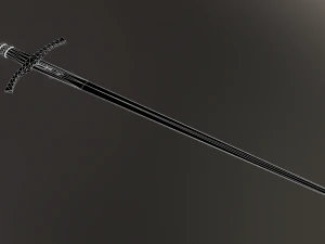 dark fantasy templar long sword 3D Model