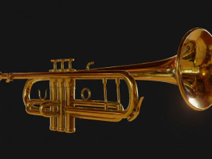 trumpet pbr 3D Model