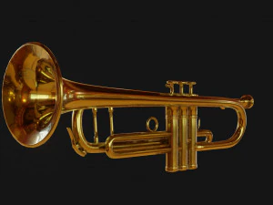 trumpet pbr 3D Model