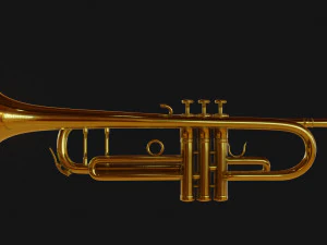 trumpet pbr 3D Model