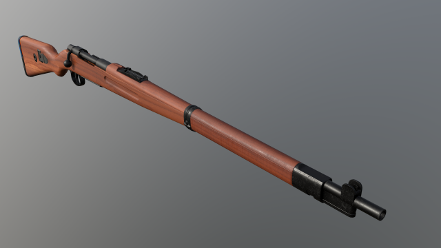 k98 sniper rifle pbr Modelo 3D .c4d .max .obj .3ds .fbx .stl .blend 