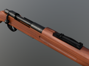 k98 sniper rifle pbr Modelo 3D