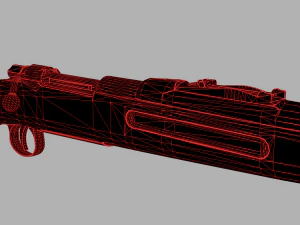 k98 sniper rifle pbr 3D Model