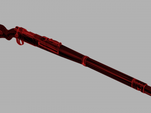 k98 sniper rifle pbr Modelo 3D