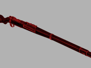 k98 sniper rifle pbr 3D Model
