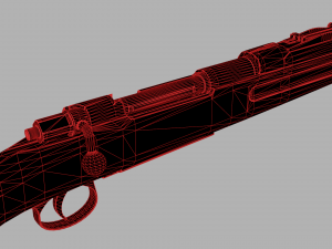k98 sniper rifle pbr Modelo 3D