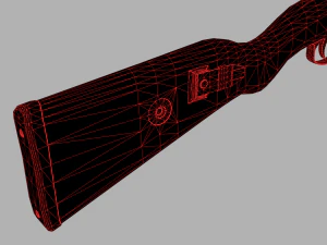 k98 sniper rifle pbr 3D Model