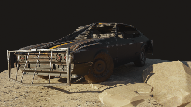 apocalyptic coupe pbr 3D Model .c4d .max .obj .3ds .fbx .stl .blend 