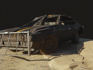 Apokalyptisches Coup&eacute; pbr 3D Modell