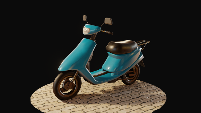 scooter 3D Model .c4d .max .obj .3ds .fbx .stl .blend 