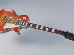 les paul electric guitar Modello 3D