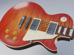 les paul electric guitar 3D Model