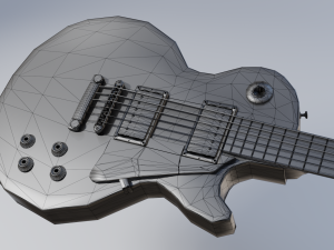 les paul electric guitar 3D मॉडल