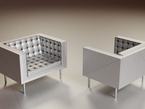7 modern chair pack Modelo 3D