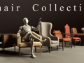 7 modern chair pack 3D Модель